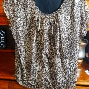 Dress Barn Animal Print Top